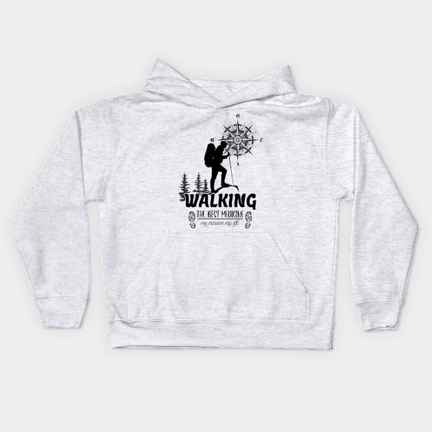 trekking Kids Hoodie by sisidsi